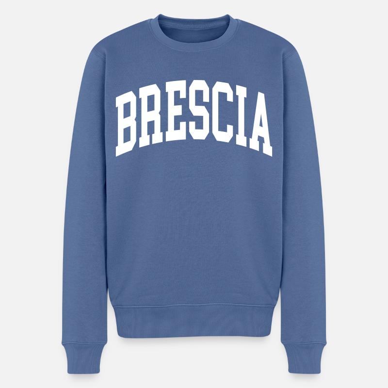 Brescia - Männer Premium Bio Pullover - Taubenblau