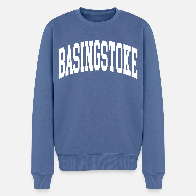 Basingstoke - Männer Premium Bio Pullover - Taubenblau