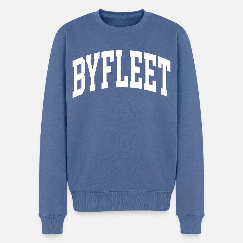Byfleet - Männer Premium Bio Pullover - Taubenblau