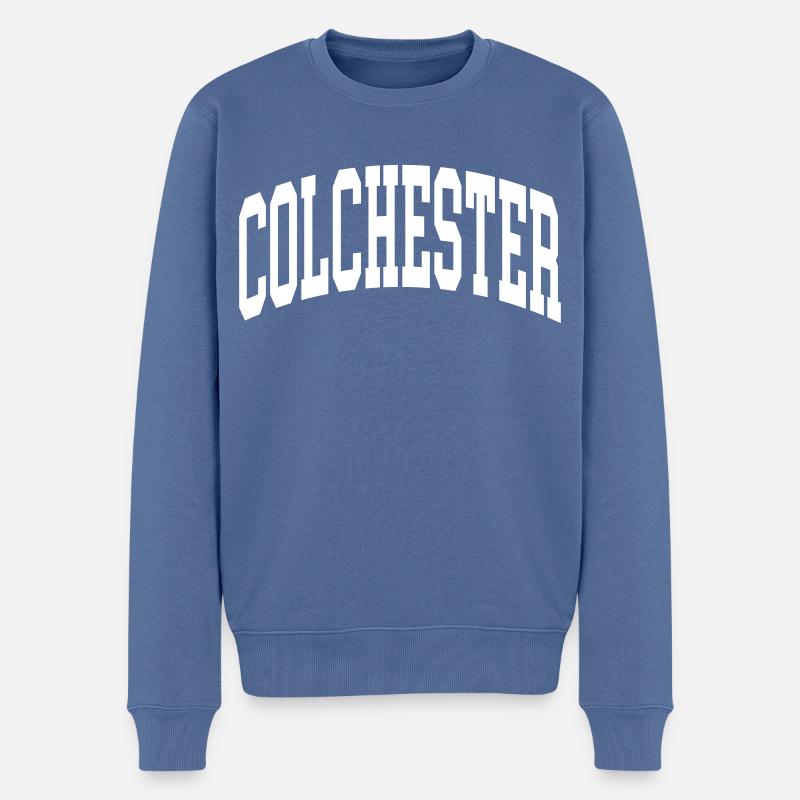 Colchester - Pull Premium bio Homme - bleu pigeon