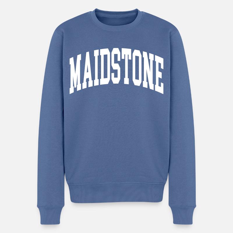 Maidstone - Männer Premium Bio Pullover - Taubenblau