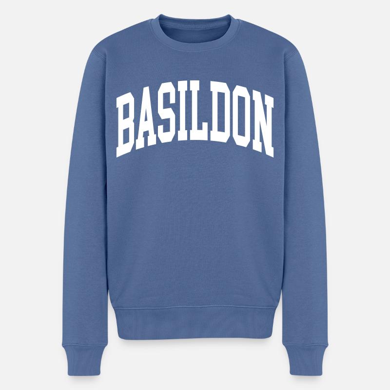 Basildon - Pull Premium bio Homme - bleu pigeon