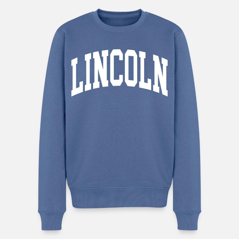 Lincoln - Männer Premium Bio Pullover - Taubenblau