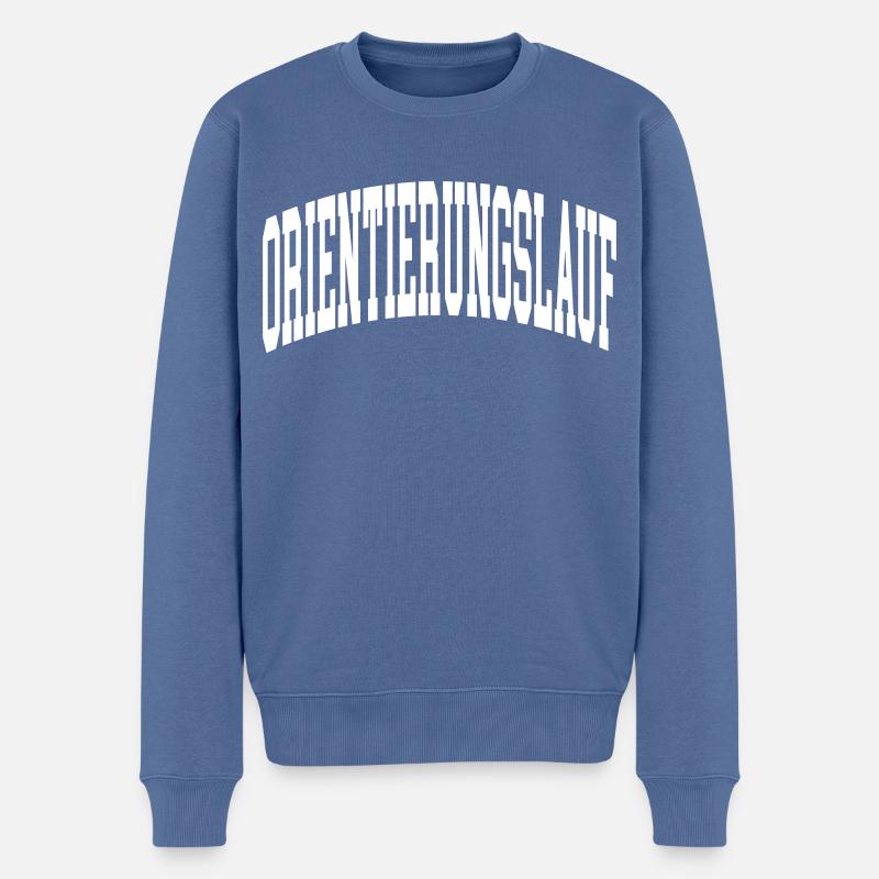 Orientierungslauf - Männer Premium Bio Pullover - Taubenblau