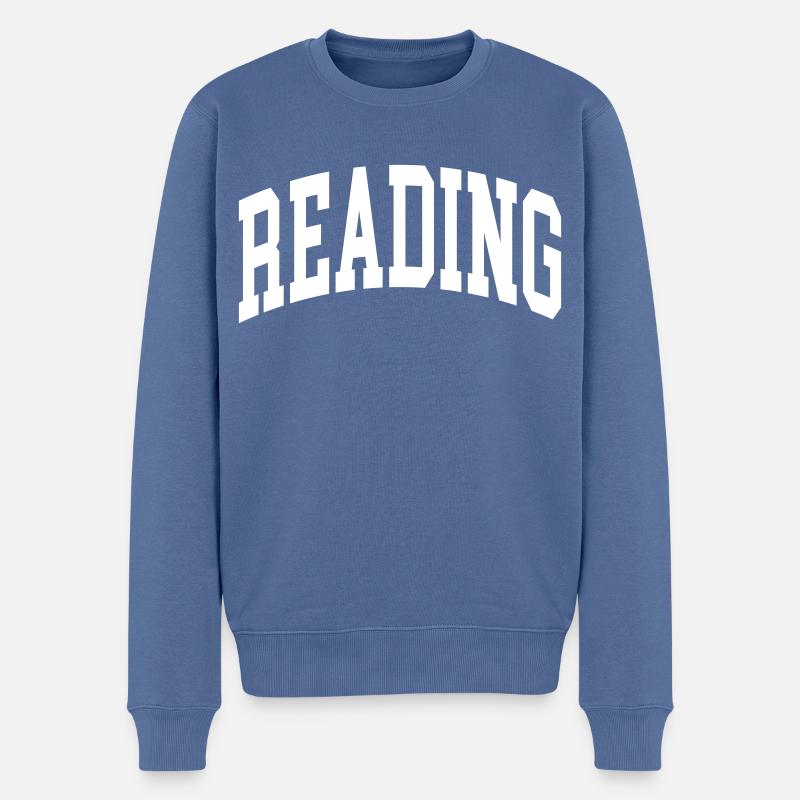 Reading - Männer Premium Bio Pullover - Taubenblau
