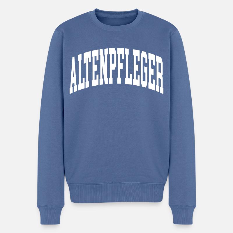 Altenpfleger - Männer Premium Bio Pullover - Taubenblau