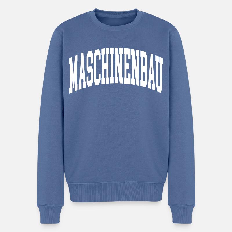 Maschinenbau - Männer Premium Bio Pullover - Taubenblau