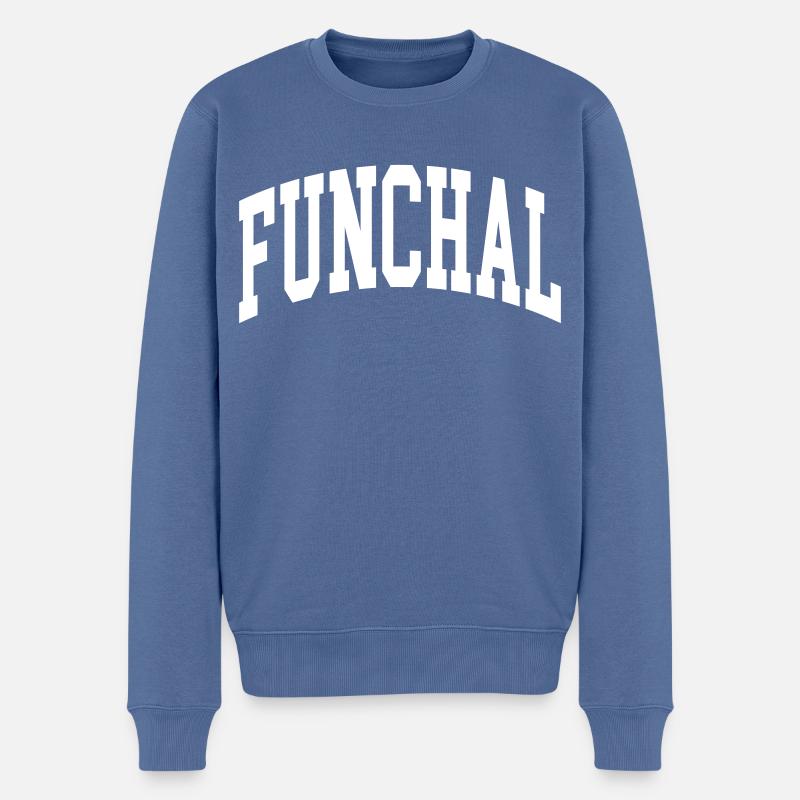 Funchal - Pull Premium bio Homme - bleu pigeon