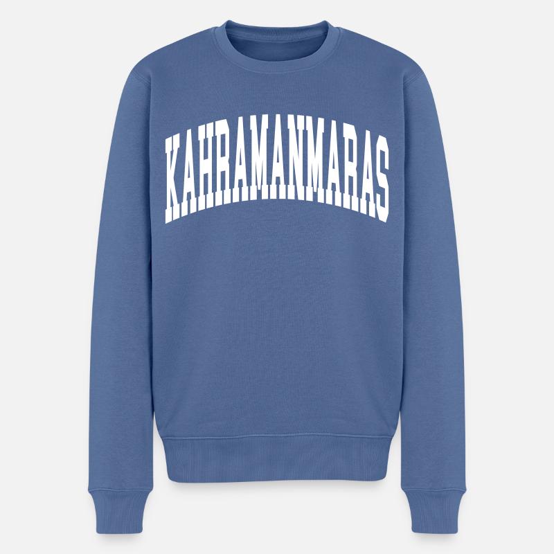 Kahramanmaras - Männer Premium Bio Pullover - Taubenblau