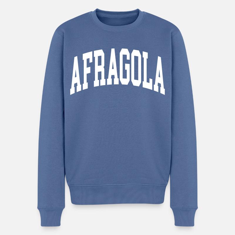 Afragola - Männer Premium Bio Pullover - Taubenblau