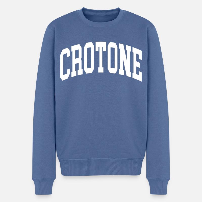 Crotone - Männer Premium Bio Pullover - Taubenblau