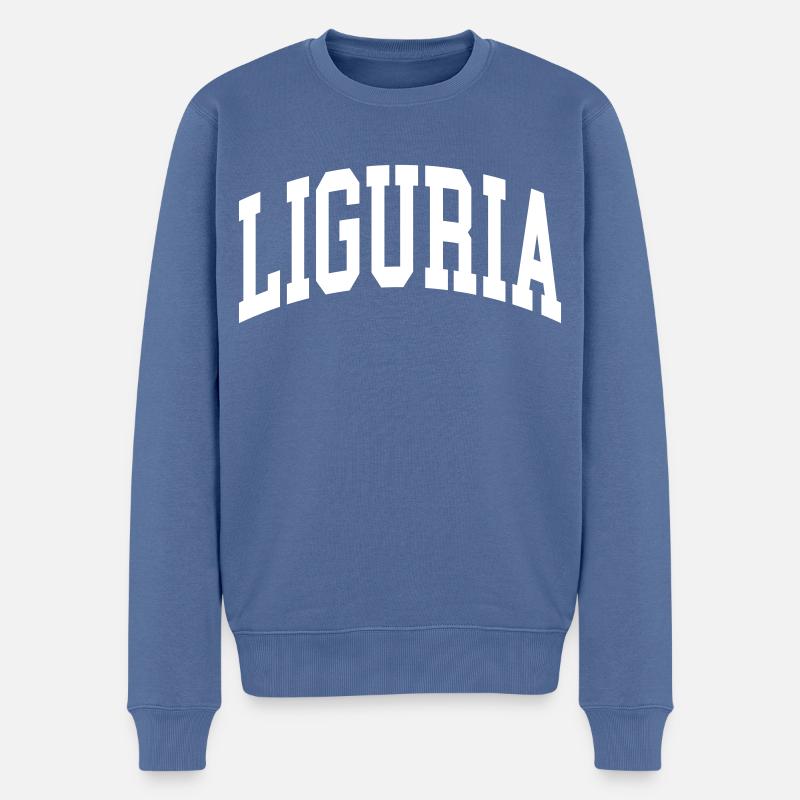 Ligurien - Männer Premium Bio Pullover - Taubenblau