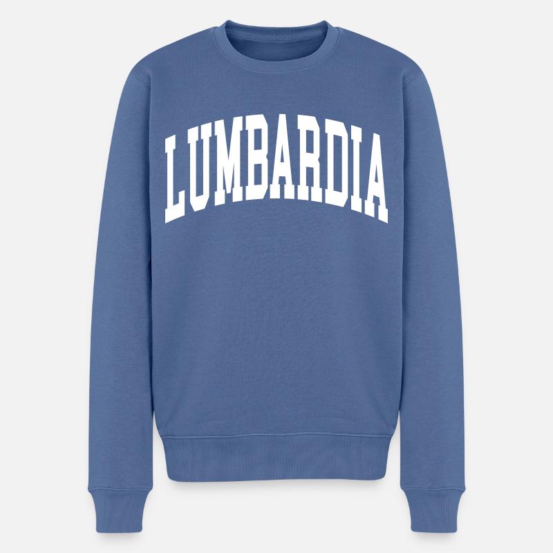 Lombardei - Männer Premium Bio Pullover - Taubenblau