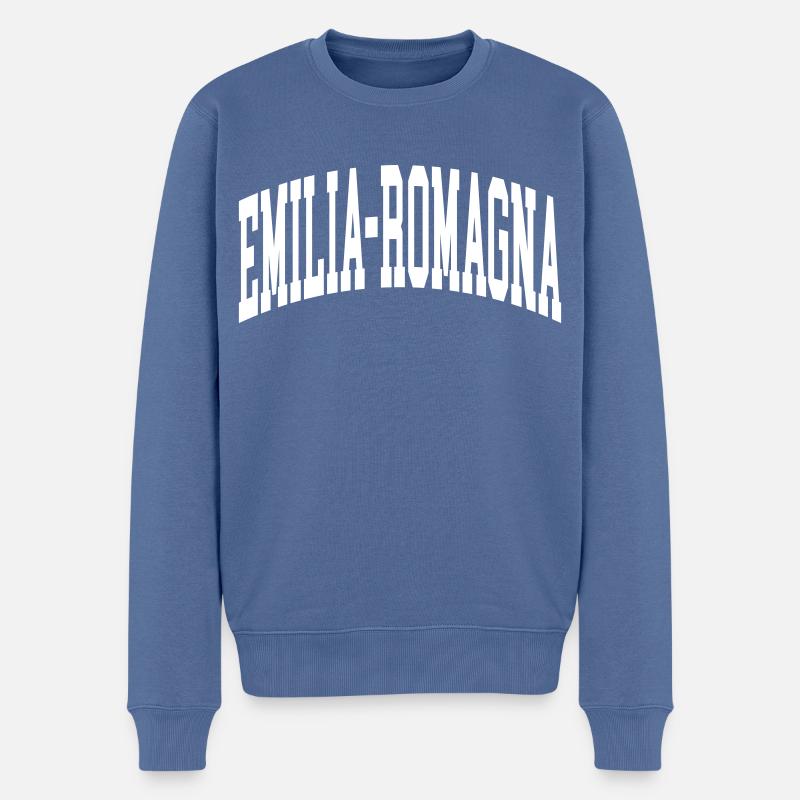 Emilia-Romagna - Männer Premium Bio Pullover - Taubenblau