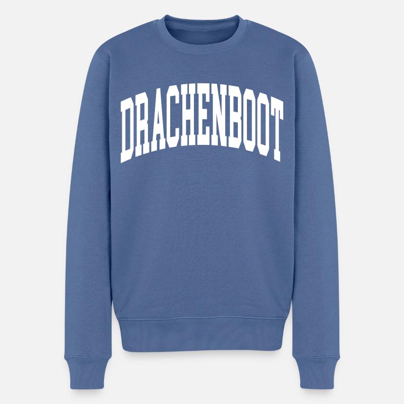 Drachenboot - Männer Premium Bio Pullover - Taubenblau
