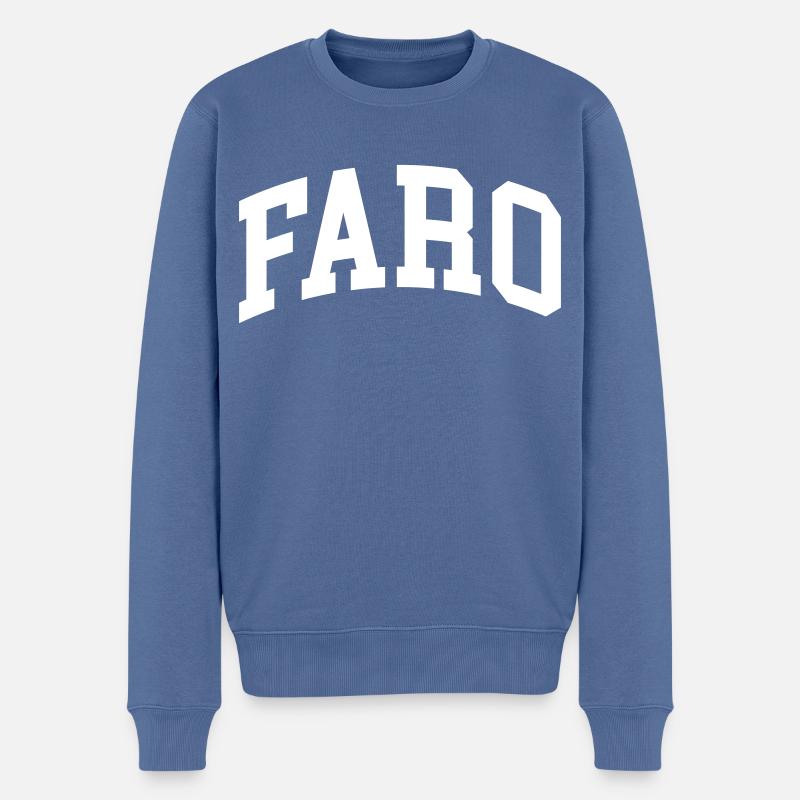 Faro - Pull Premium bio Homme - bleu pigeon