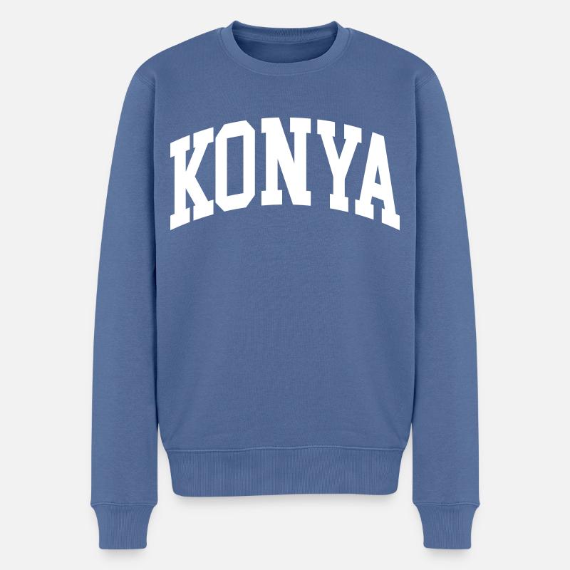 Konya - Pull Premium bio Homme - bleu pigeon