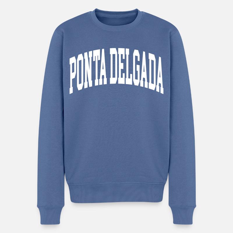 Ponta Delgada - Pull Premium bio Homme - bleu pigeon