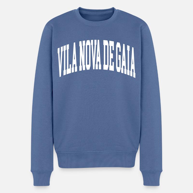 Vila Nova De Gaia - Pull Premium bio Homme - bleu pigeon