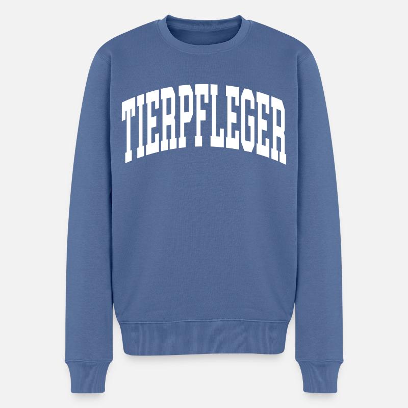 Tierpfleger - Männer Premium Bio Pullover - Taubenblau