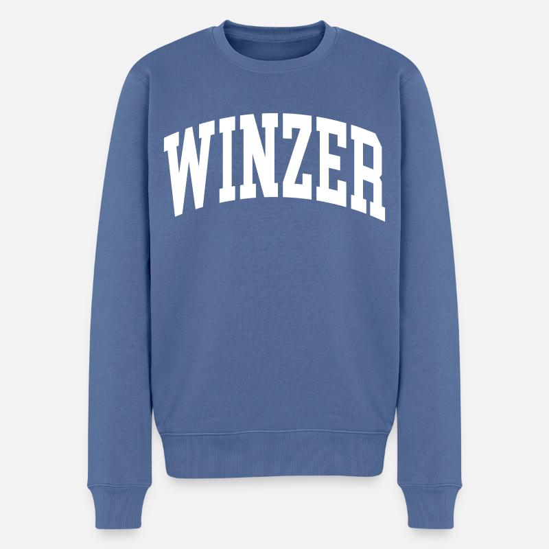 Winzer - Männer Premium Bio Pullover - Taubenblau