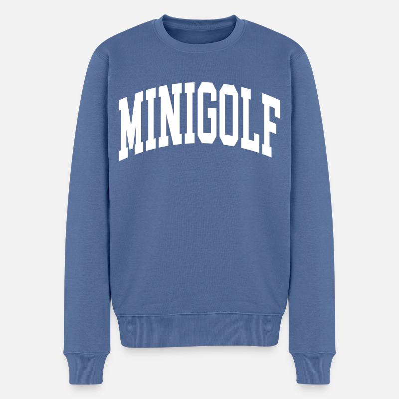 Minigolf - Männer Premium Bio Pullover - Taubenblau