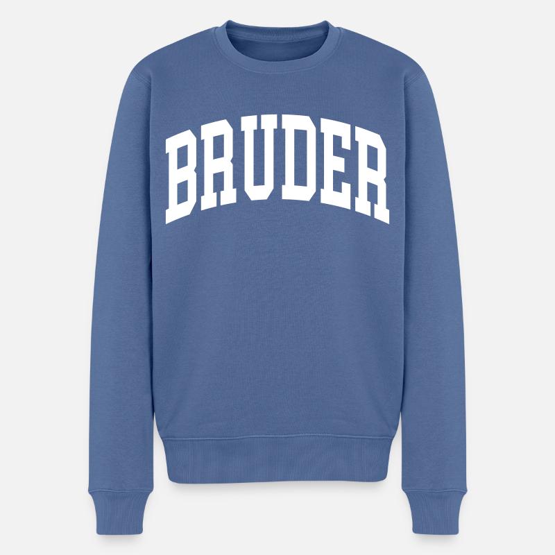 Bruder - Männer Premium Bio Pullover - Taubenblau