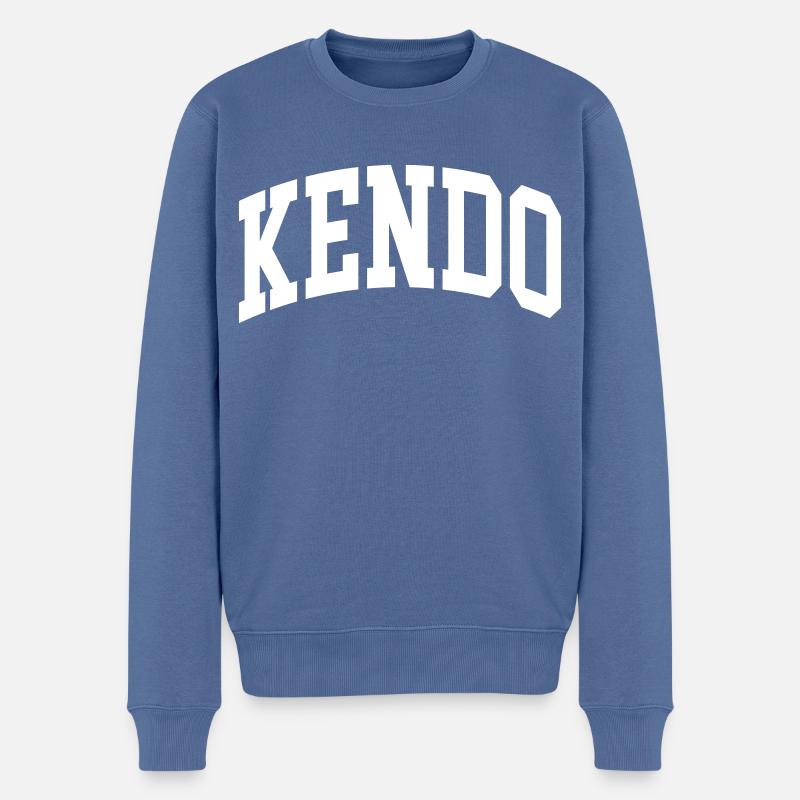 Kendo - Männer Premium Bio Pullover - Taubenblau