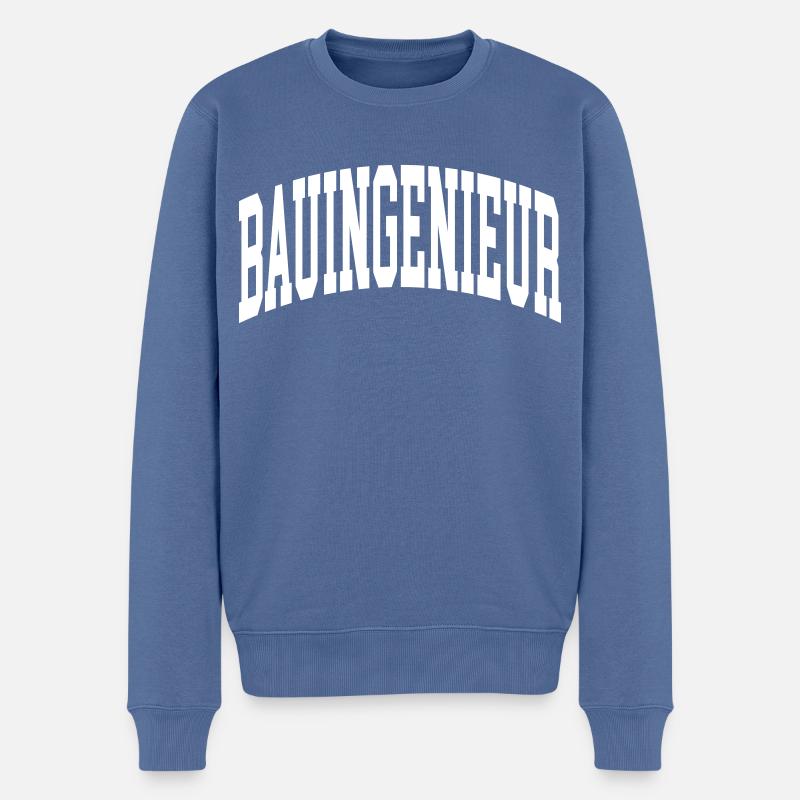 Bauingenieur - Männer Premium Bio Pullover - Taubenblau