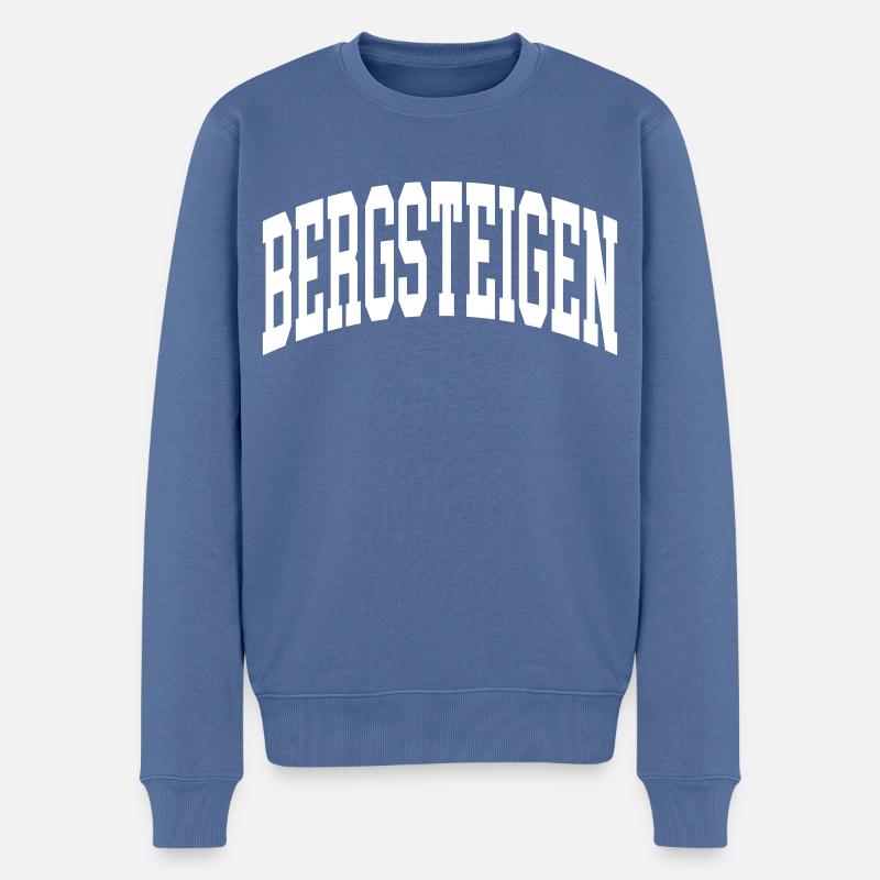 Bergsteigen - Männer Premium Bio Pullover - Taubenblau