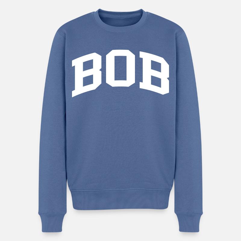Bob - Männer Premium Bio Pullover - Taubenblau