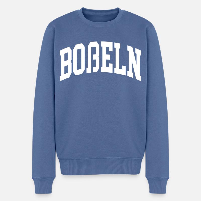 Boßeln - Männer Premium Bio Pullover - Taubenblau
