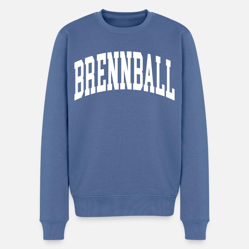 Brennball - Männer Premium Bio Pullover - Taubenblau