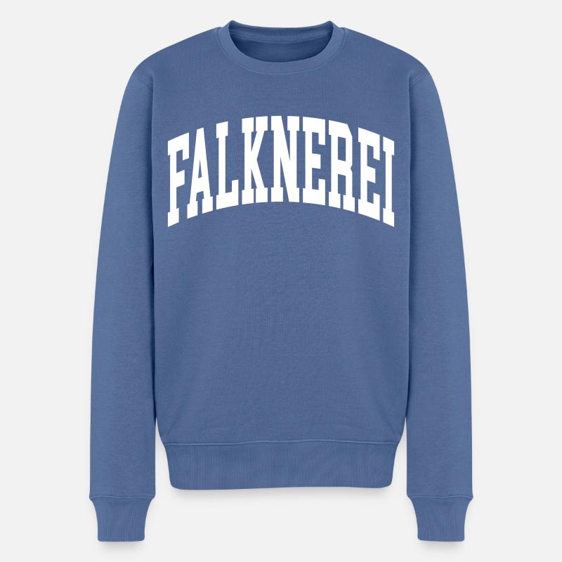 Falknerei - Männer Premium Bio Pullover - Taubenblau
