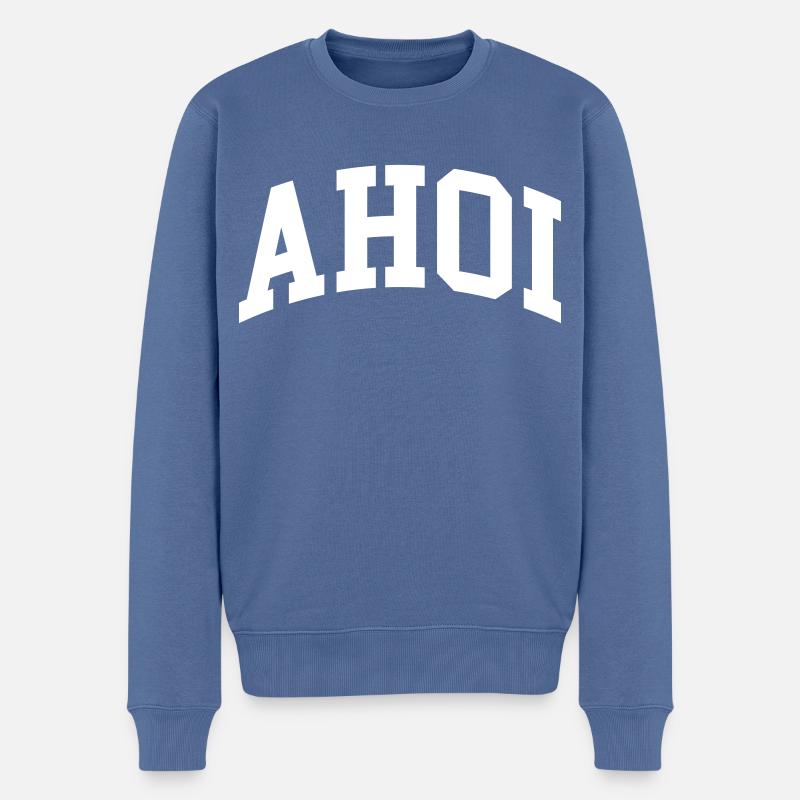 Ohé - Pull Premium bio Homme - bleu pigeon