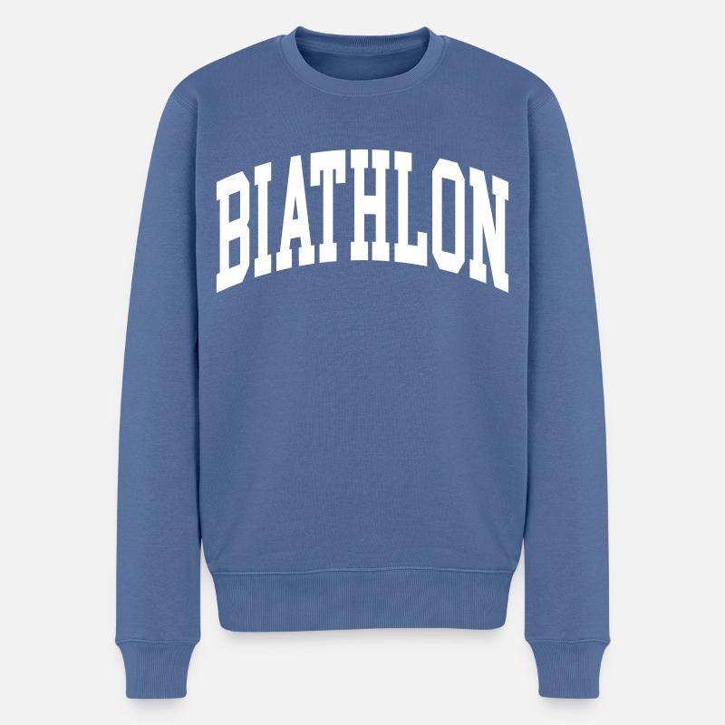 Biathlon - Männer Premium Bio Pullover - Taubenblau