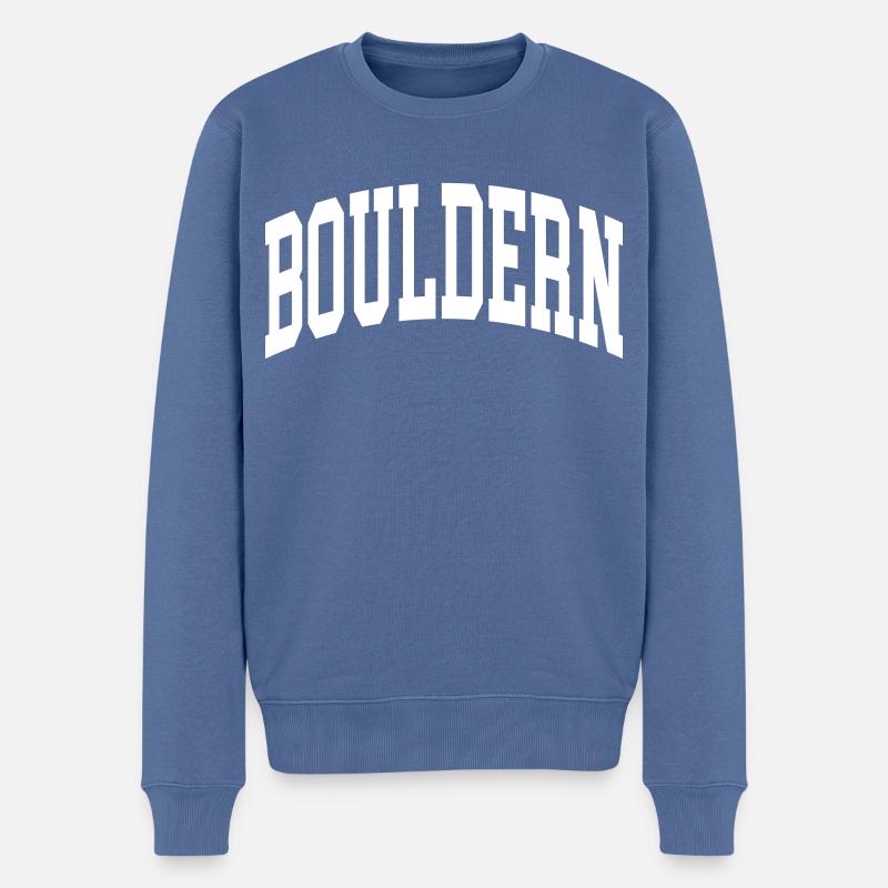 Bouldern - Männer Premium Bio Pullover - Taubenblau