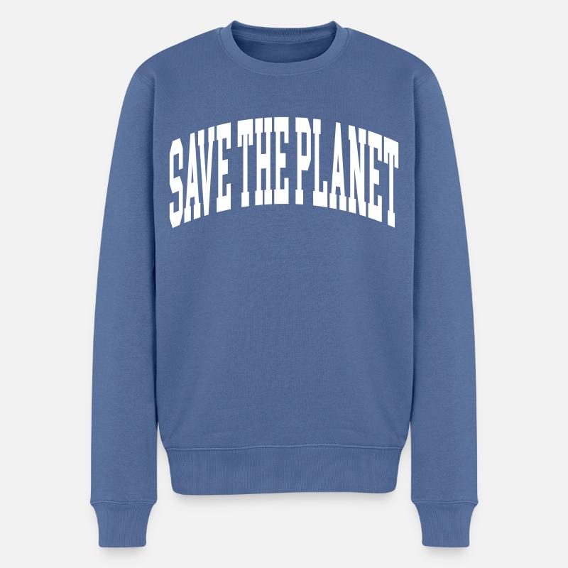Sauvez la planète - Pull Premium bio Homme - bleu pigeon