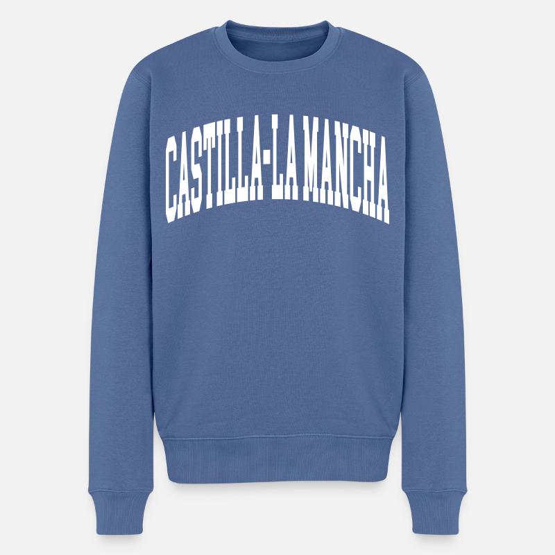 Castilla La Mancha - Männer Premium Bio Pullover - Taubenblau