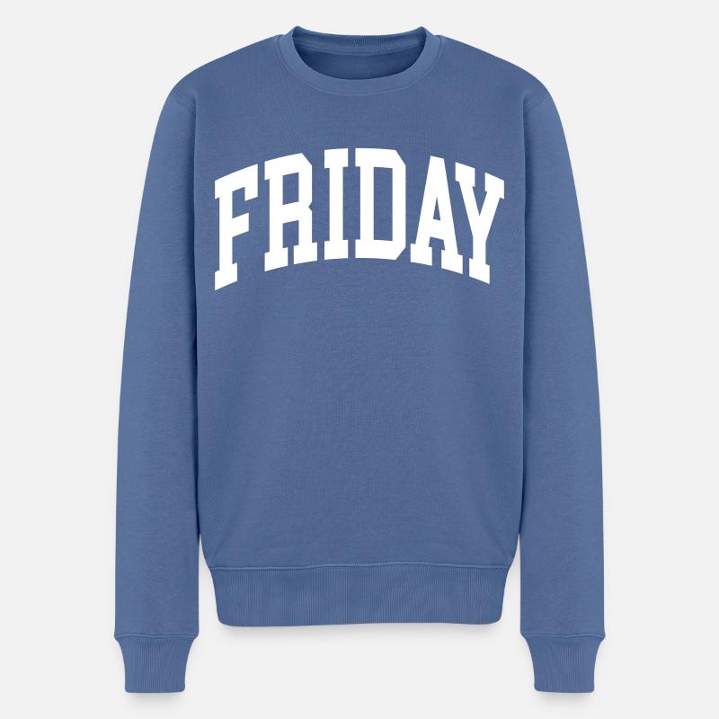 Vendredi - Pull Premium bio Homme - bleu pigeon
