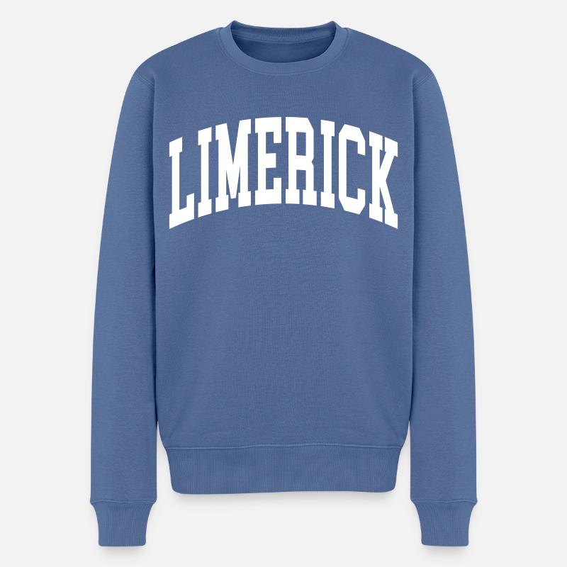 Limerick - Männer Premium Bio Pullover - Taubenblau