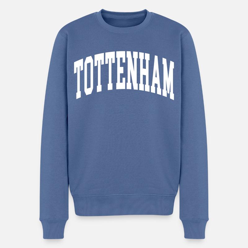 Tottenham - Männer Premium Bio Pullover - Taubenblau