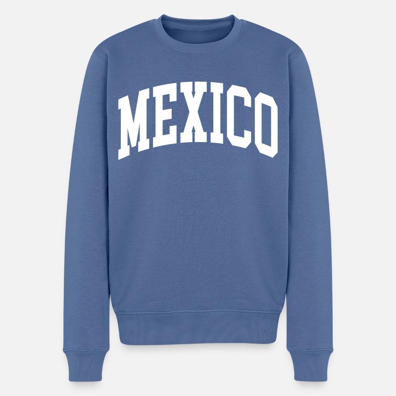 Mexico - Männer Premium Bio Pullover - Taubenblau