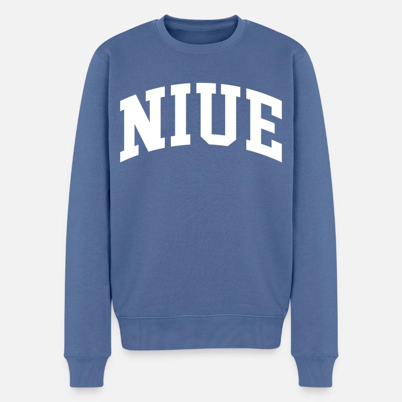 Nioué - Pull Premium bio Homme - bleu pigeon