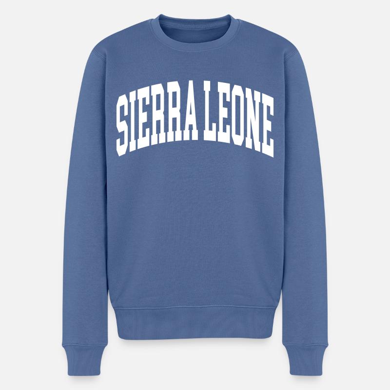 Sierra Leone - Männer Premium Bio Pullover - Taubenblau