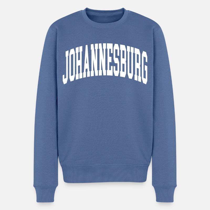 Johannesburg - Männer Premium Bio Pullover - Taubenblau