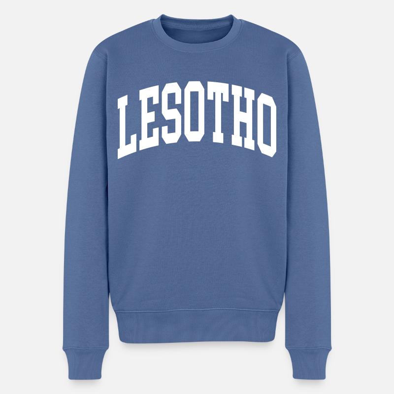 Lesotho - Pull Premium bio Homme - bleu pigeon