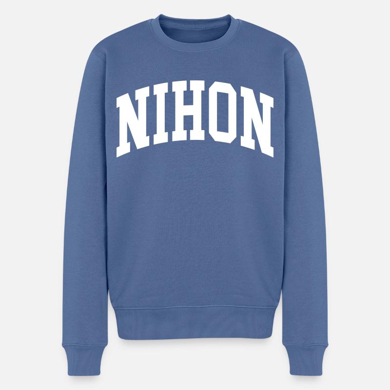 Nihon - Pull Premium bio Homme - bleu pigeon