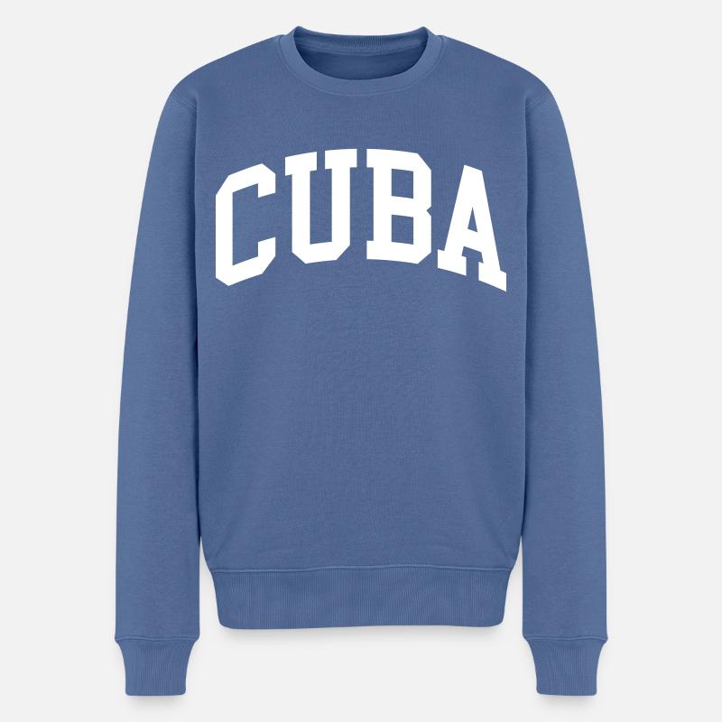 Cuba - Pull Premium bio Homme - bleu pigeon