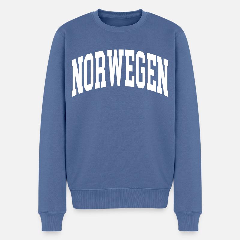 Norwegen - Männer Premium Bio Pullover - Taubenblau